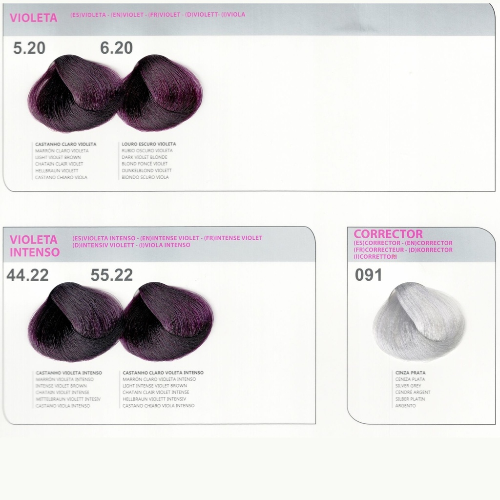 Teinture pour cheveux en crème "Keratin Trendy" Coloration Professionnelle "Violet Hair Cosmetics" 100ml