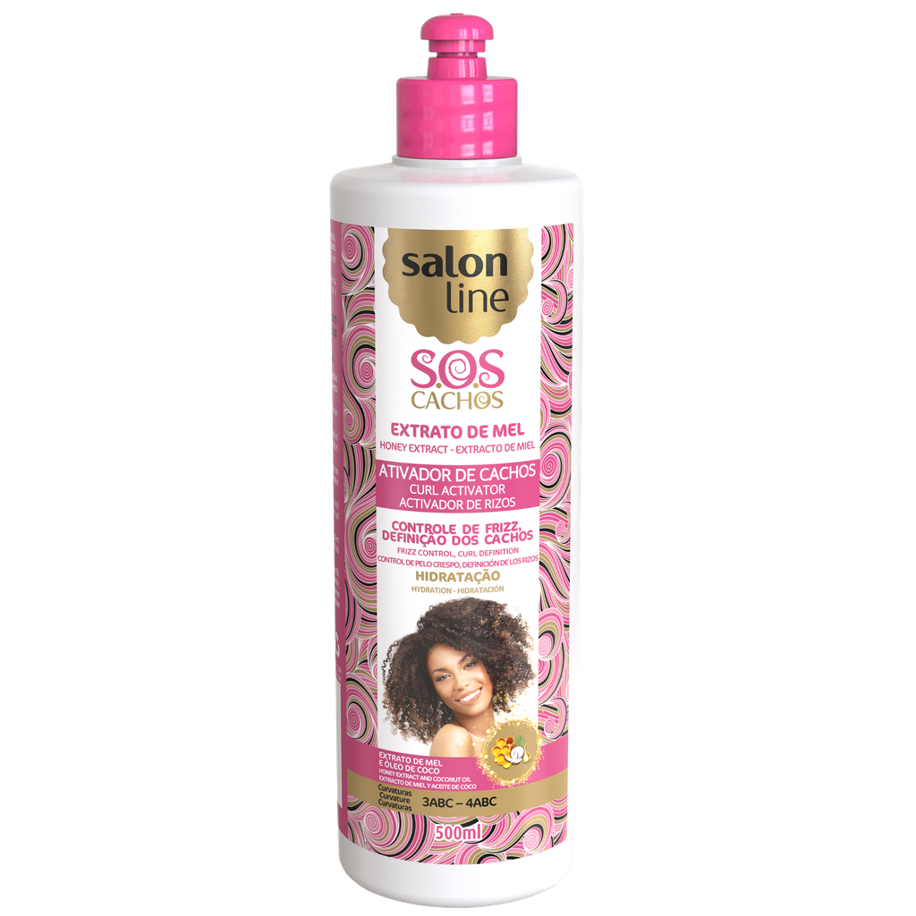 [7898623959965] Creme Para Pentear com Ativador “Mel - SOS Cachos Intensos ” Salon Line 500ml