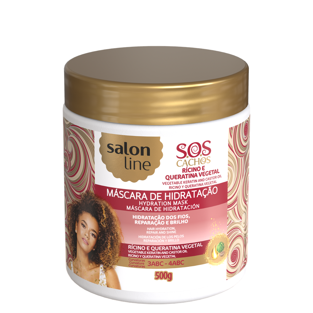 [7898009430163] Máscara “SOS Cachos - Rícino e Queratina” Salon Line 500g