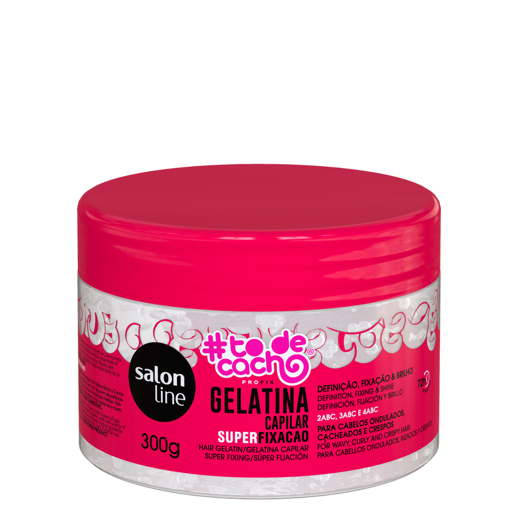 [7908458307418] Gélatine - #ToDeCacho Super Fixation - Offre une Définition Intense et une Tenue Longue Durée - Salon Line 300g