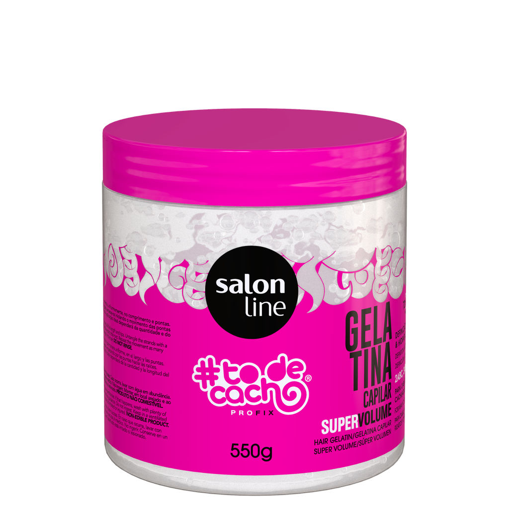 [7908458307449] Gélatine - #ToDeCacho Super Volume - Amplifie le Volume et Définit les Boucles - Salon Line 550g