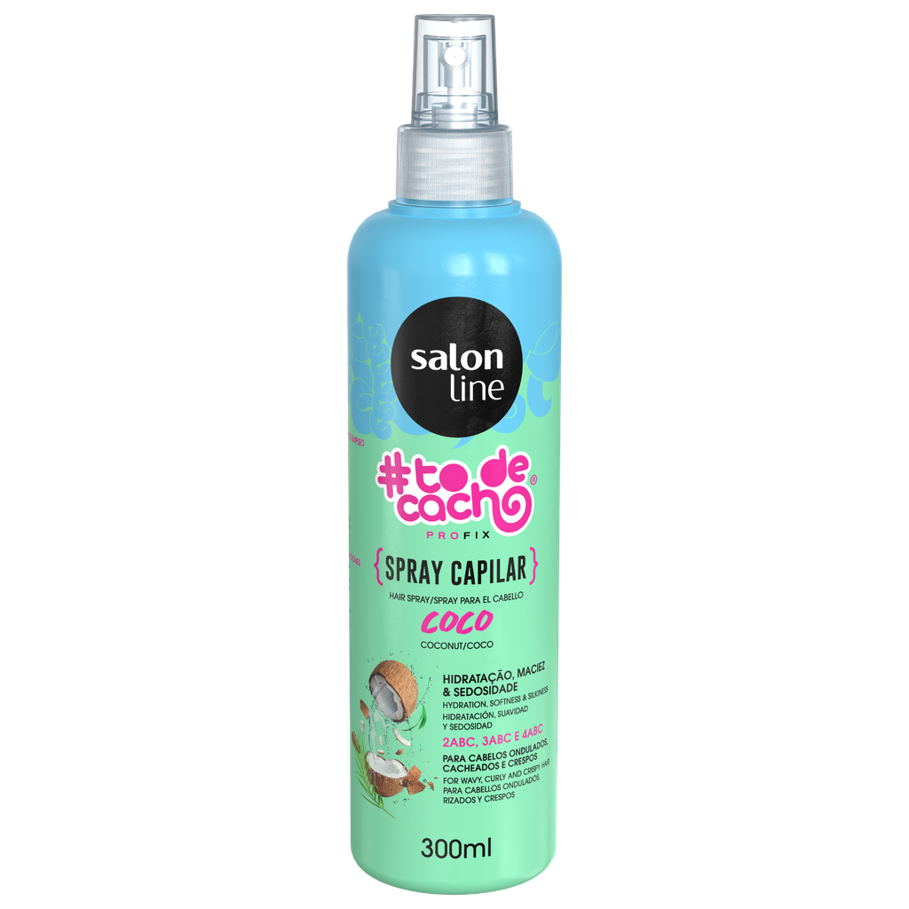 [7908458310531] Spray - #To de Cacho Coco - Hidrata e Revitaliza os Cachos - Salon Line 300ml