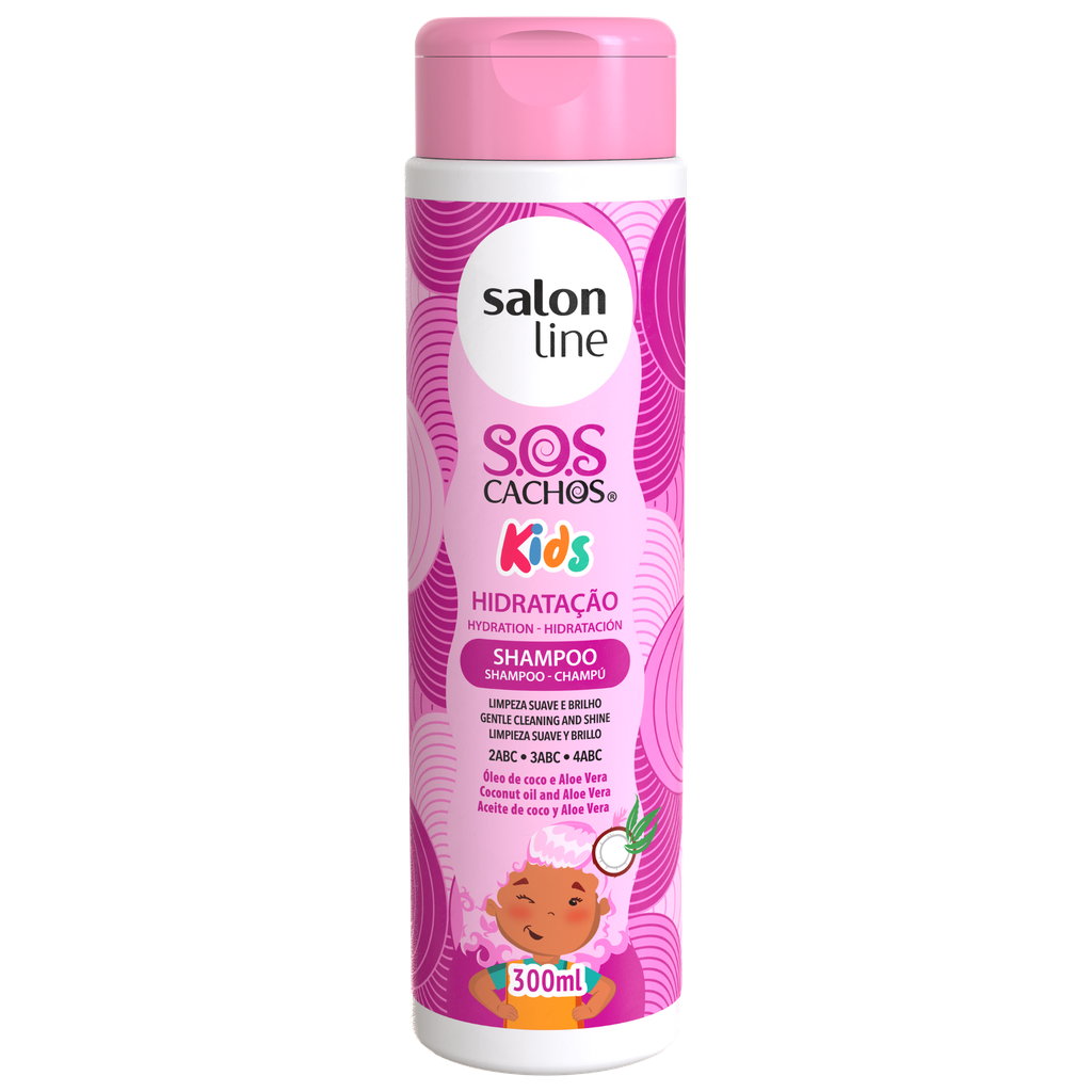 [7908458317783] Shampoo for Children - SOS Curls Kids - Gently Cleanses and Defines Curls - Salon Line 300ml