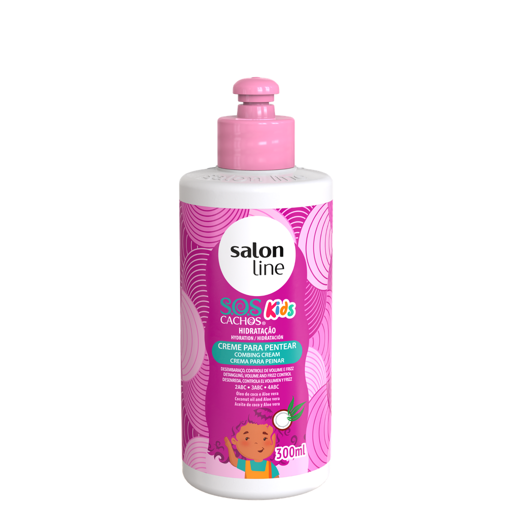 [7908458317806] Creme para Pentear para Crianças - SOS Cachos Kids - Desembaraça e Hidrata os Cachos das Crianças - Salon Line 300ml