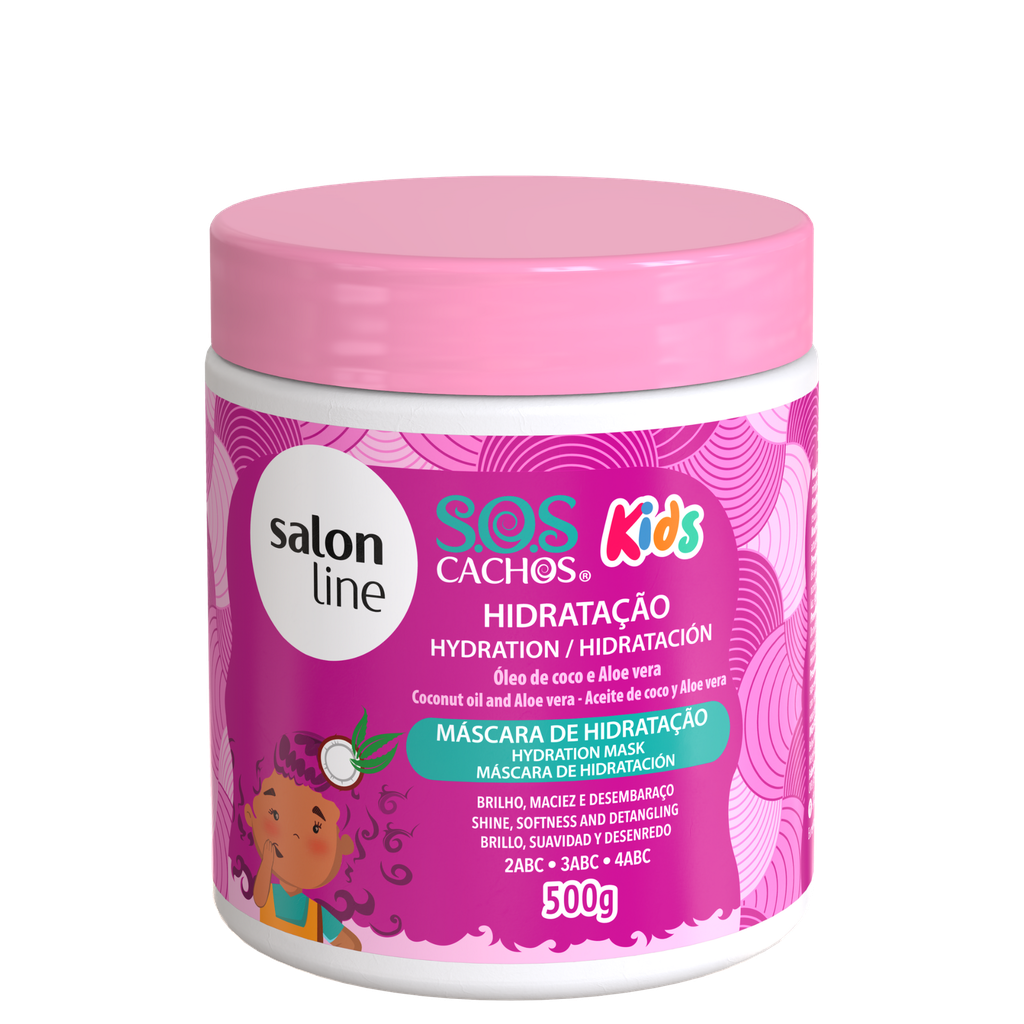 [7908458317820] Masque Capillaire pour Enfants - SOS Boucles Kids - Hydrate Intensément et Définit les Boucles - Salon Line 500g