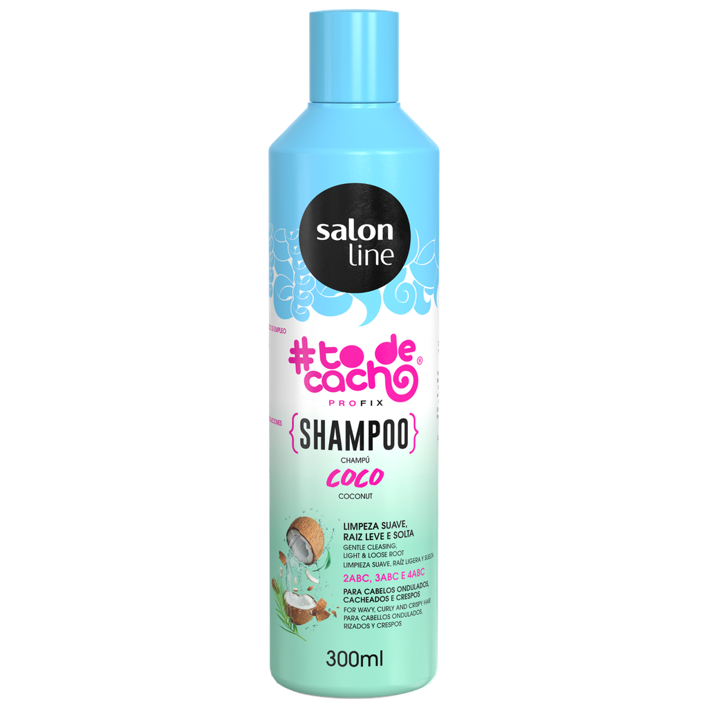 [7908458310500] Shampoo - #To de Cacho - Coconut - Gently Cleanses and Moisturizes Curls - Salon Line 300ml