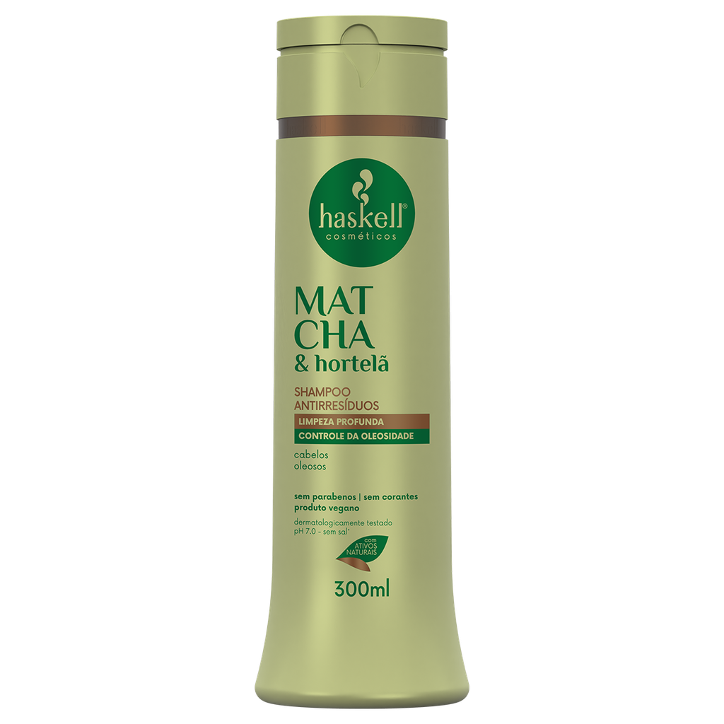 [7898610376676] Champô purificante "Matcha e Hortelã" Haskell 300ml