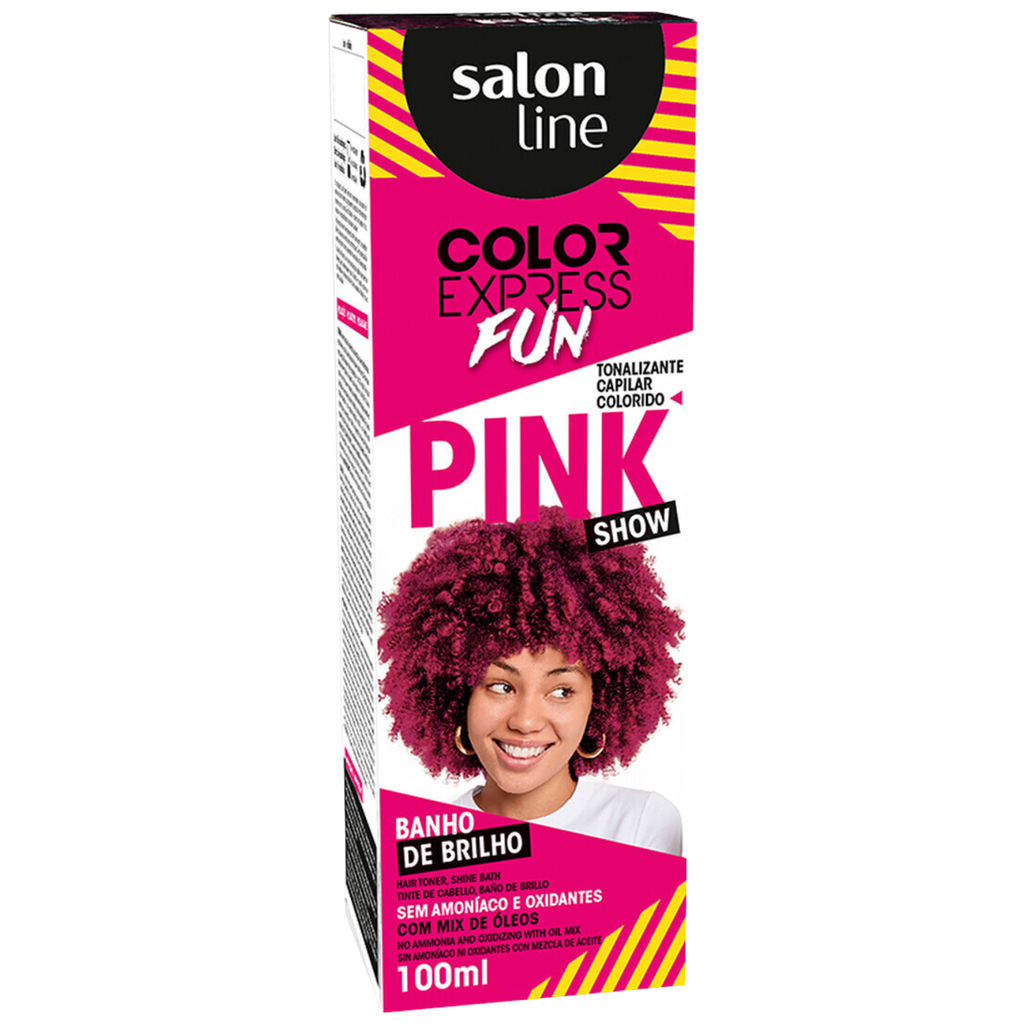 [7908458317745] Temporary Pink Toning Dye - Color Express Fun - Adds Vibrant Pink Hue and Shine - Salon Line 100ml