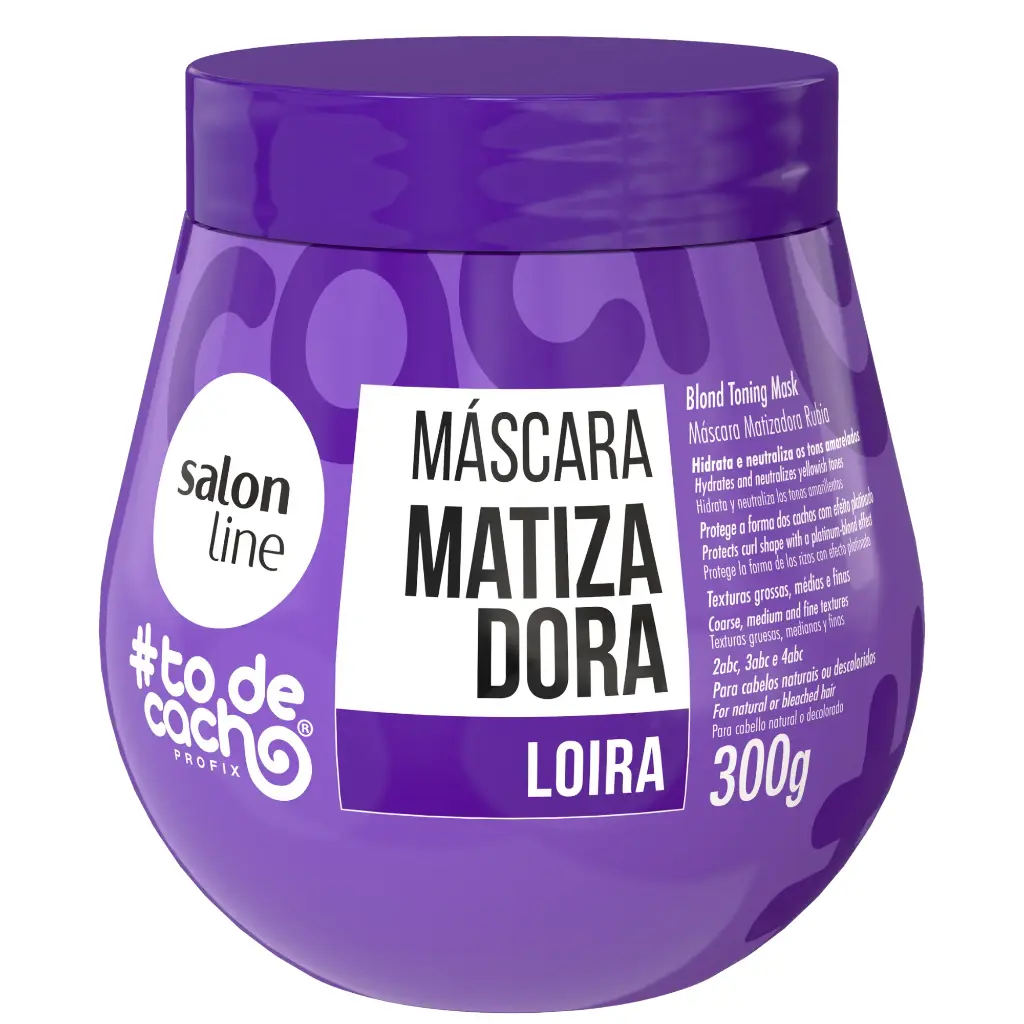 Máscara Matizadora Loira "#To de Cacho" Salon Line 300g