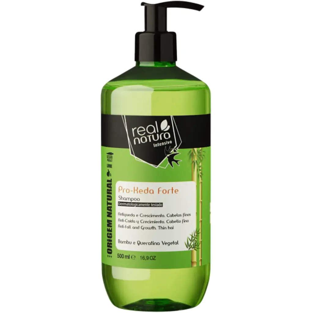 [5600493401978] Shampoo 'Pro-Keda Forte - Bamboo and Plant Keratin - Anti-Hair Loss and Growth. Fine Hair' Real Natura 500ml