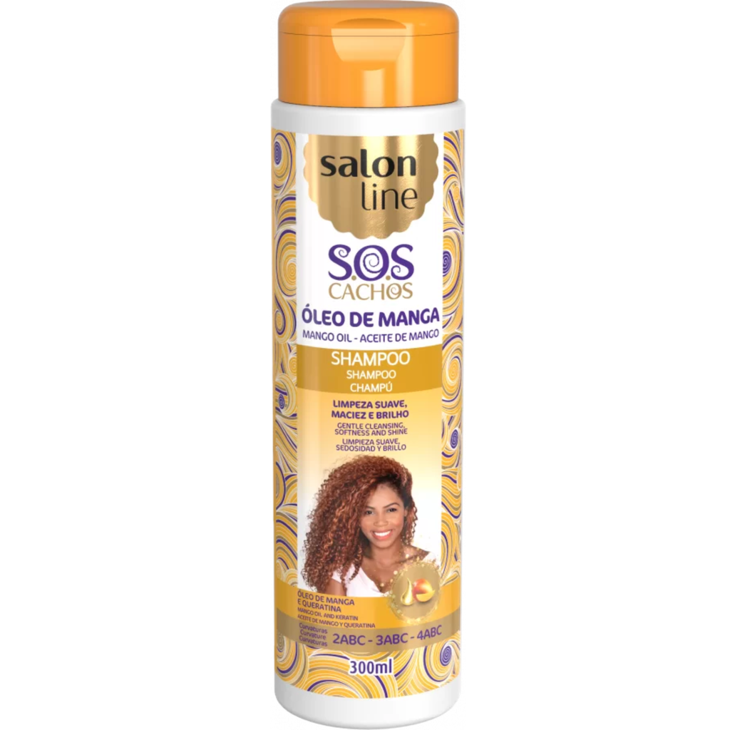 [7898623959880] Champô - SOS Cachos - Óleo de Manga - Limpa Suavemente e Hidrata os Cachos - Salon Line 300ml