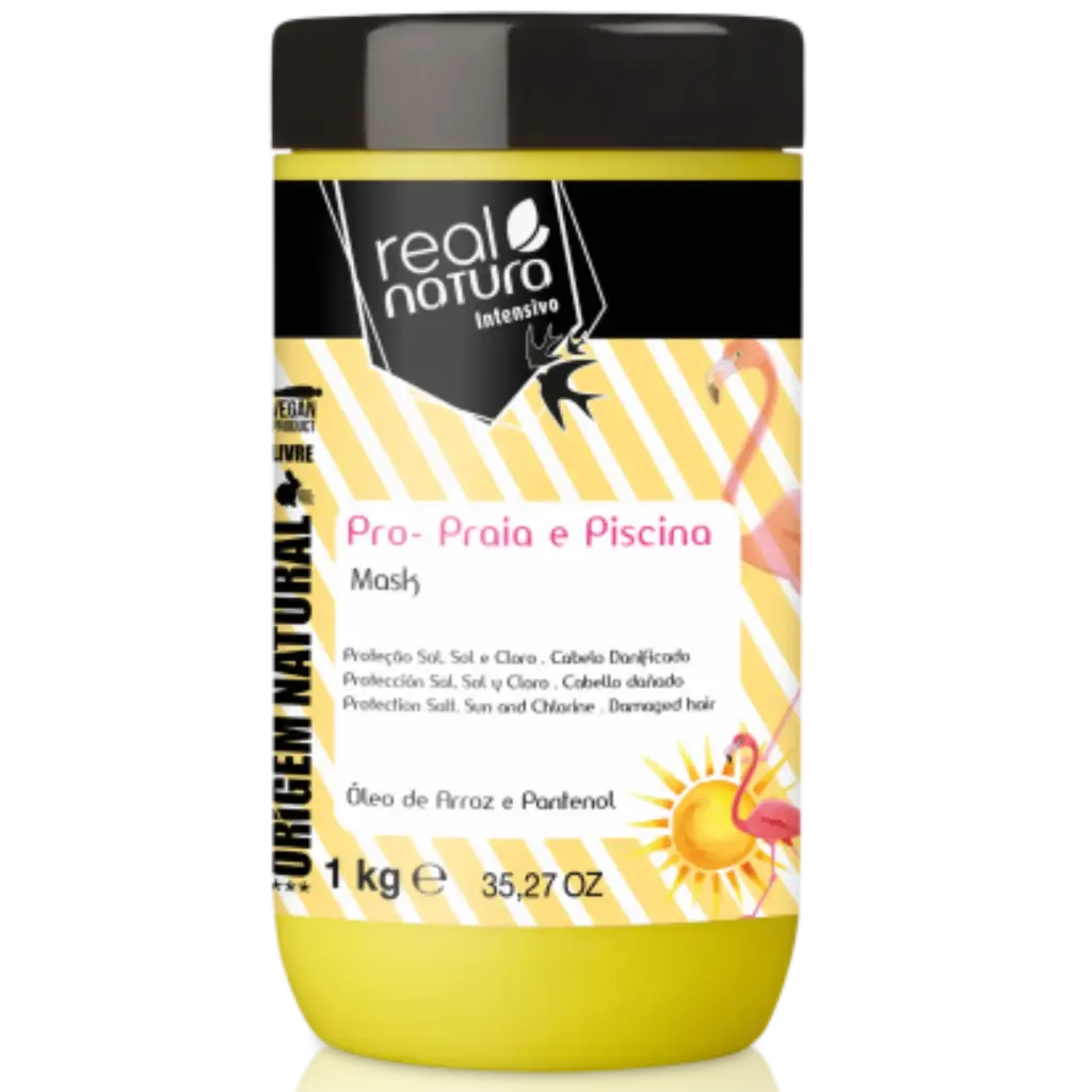 [5600493406201] Summer Mask - Pro-Mar e Piscinal - Rice Oil and Panthenol - Real Natura 1Kg