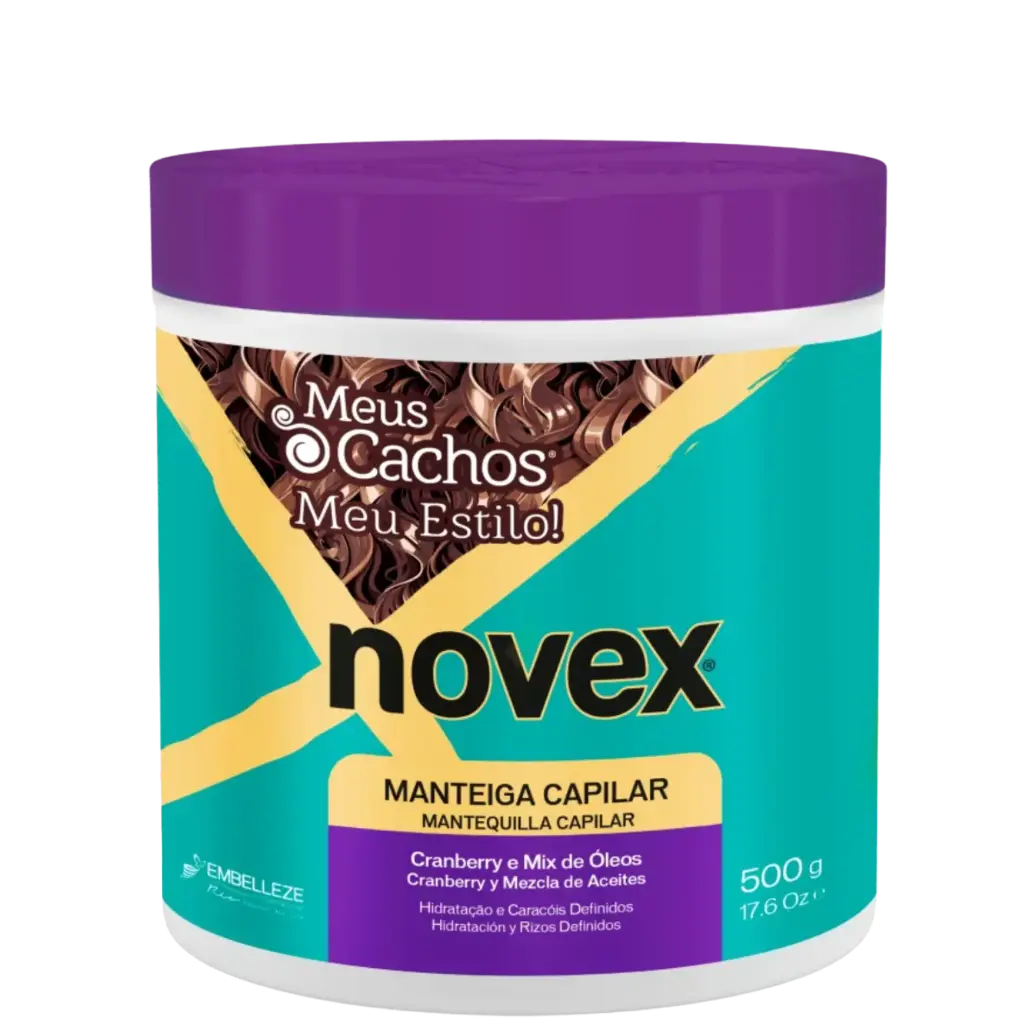 [876120005337] Beurre Capillaire - Canneberge et Mélange d'Huiles - Meus Cachos Meu Estilo - Novex 500g