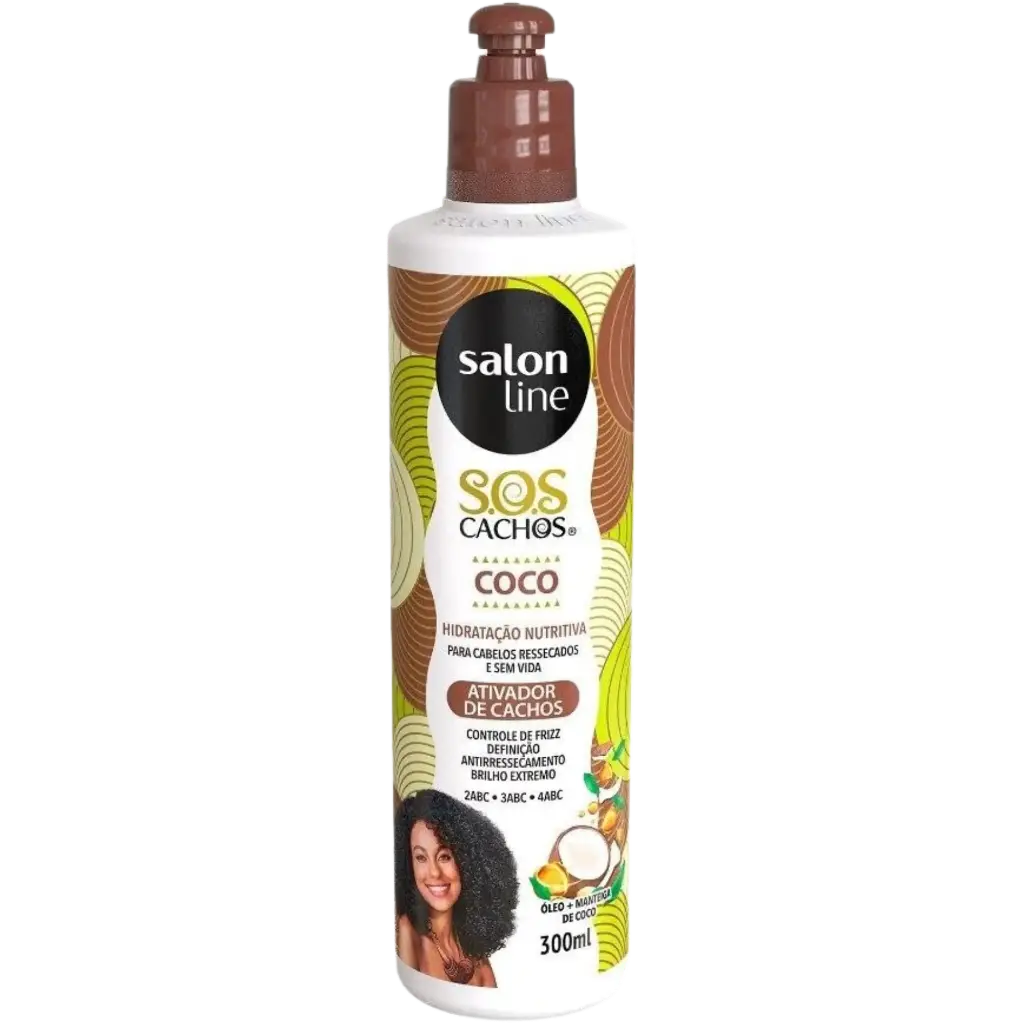 [7898009430064] Leave-In Cream with Curl Activator - SOS Cachos Cocot - Salon Line - 300ml