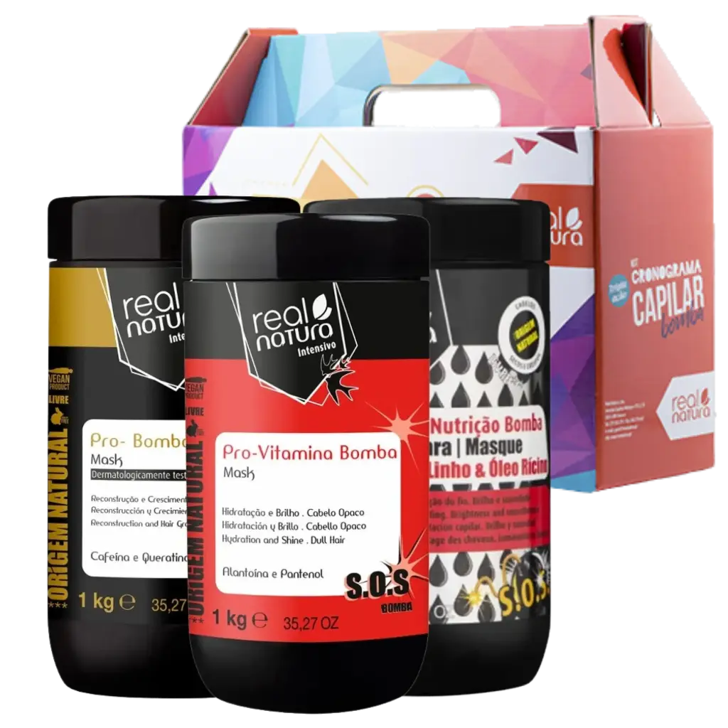 [5600493404900] Mini Hair Schedule Kit SOSBomba Real Natura 3x1kg