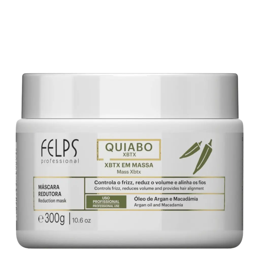 [7898639791214] Botox Tradicional - Quiabo - Mass XBTX Argan Macadamia - Felps 300g