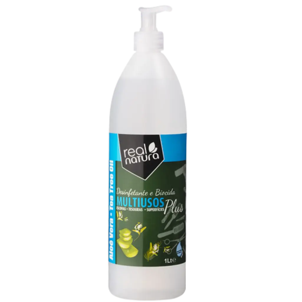 [5600493406645] Desinfetante e biocida multiusos - escovas, tesouras, superfícies - com aloé vera e óleo de melaleuca - Real Natura 1l