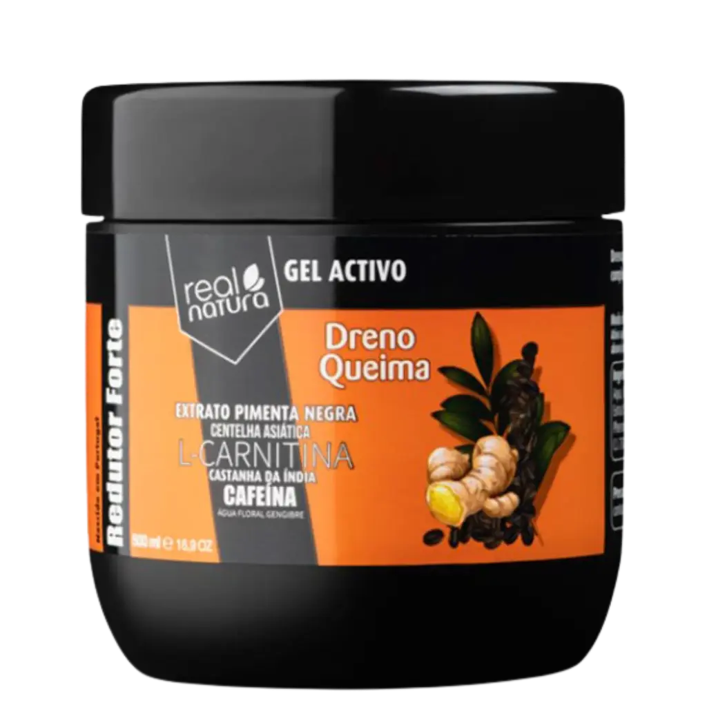 [5600493407468] Gel de Massagem para Redução de Gordura Reafirmante - Dreno Queima - Real Natura 500ml