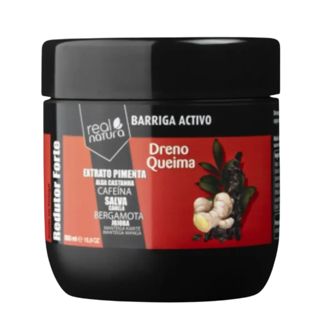 [5600493407482] Gel de massagem para perda de gordura abdominal e reafirmante - Dreno Queima - Real Natura 500ml