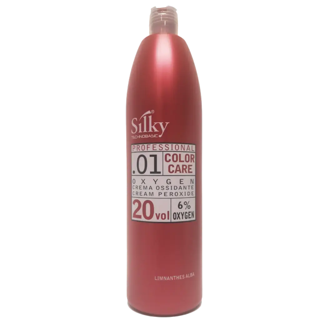 [8025337114093] Crème Oxydante - Soin Couleur Professionnel - 20 Vol 6% - Silky TechnoBasic .01 - 1000ml