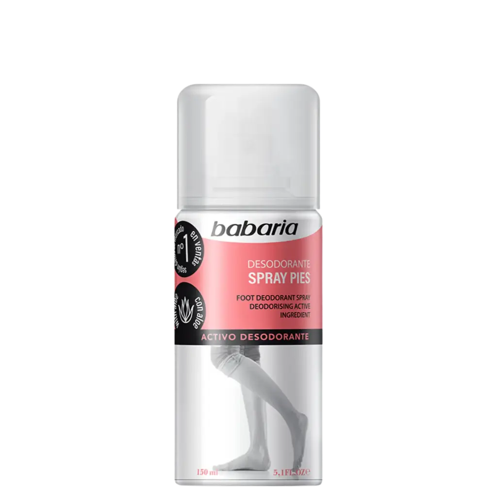 [8410412028134] Spray Déodorant pour les Pieds - Aloe Vera - Élimine les Odeurs et Réduit l'Humidité - Babaria 150ml