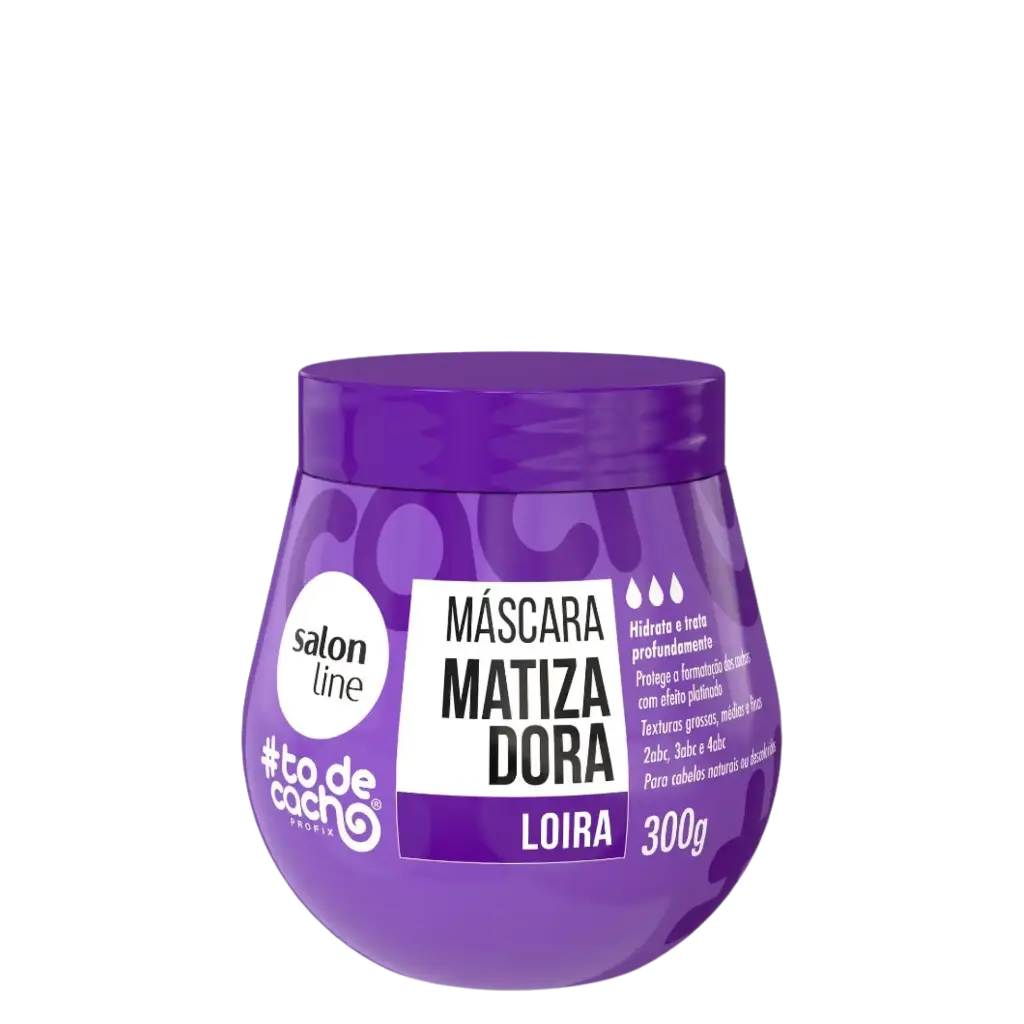 [7908458320783] Masque Capillaire - #To de Cacho - Neutralise les Tons Jaunes des Cheveux Blonds - Salon Line 300g