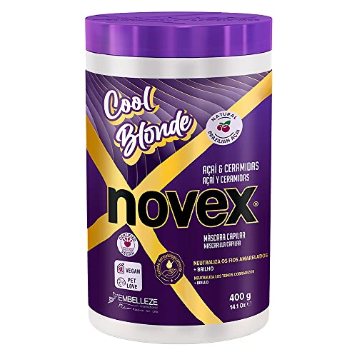 [876120004972] Máscara Capilar - Cool Blonde - Neutraliza Tons Amarelados em Cabelos Loiros e Prateados - Novex 400g