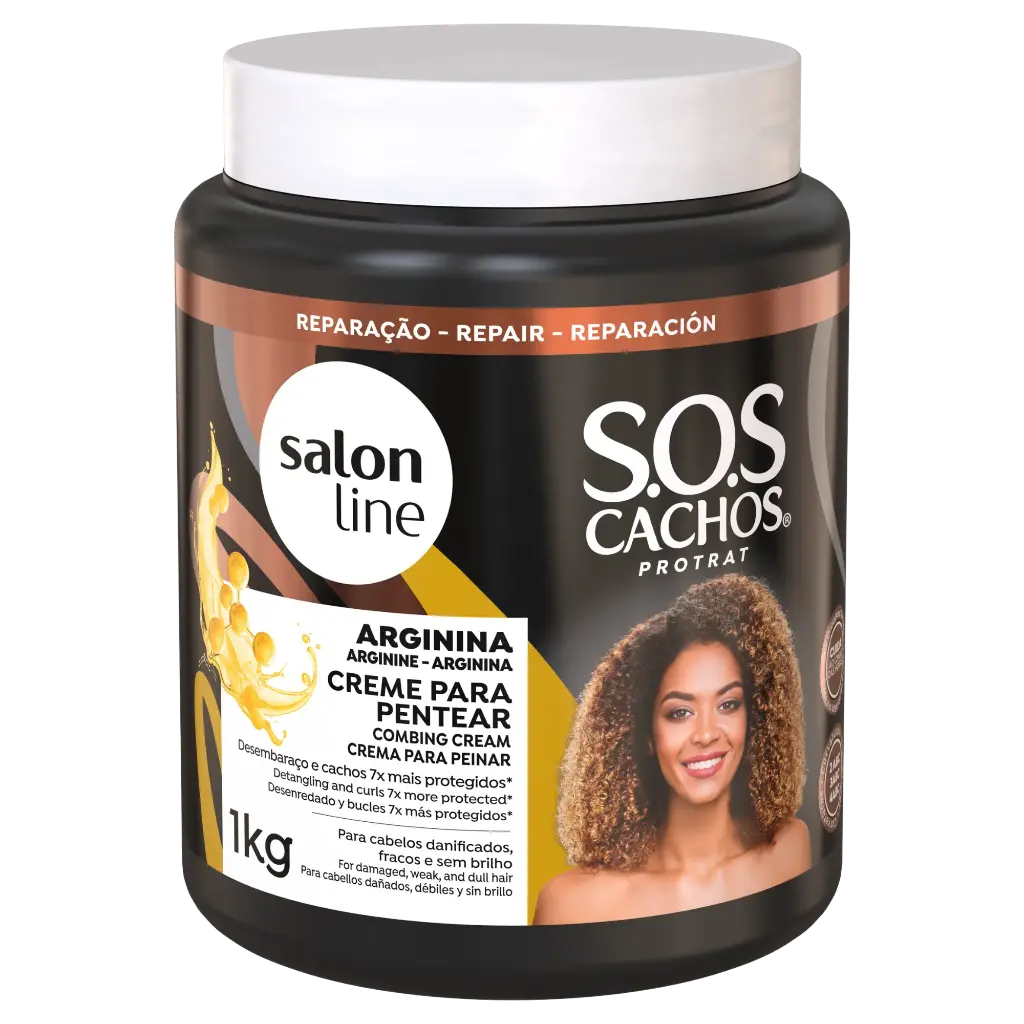 [7908458325481] Crème Coiffante Réparatrice - SOS Boucles Arginine - Salon Line - 1kg