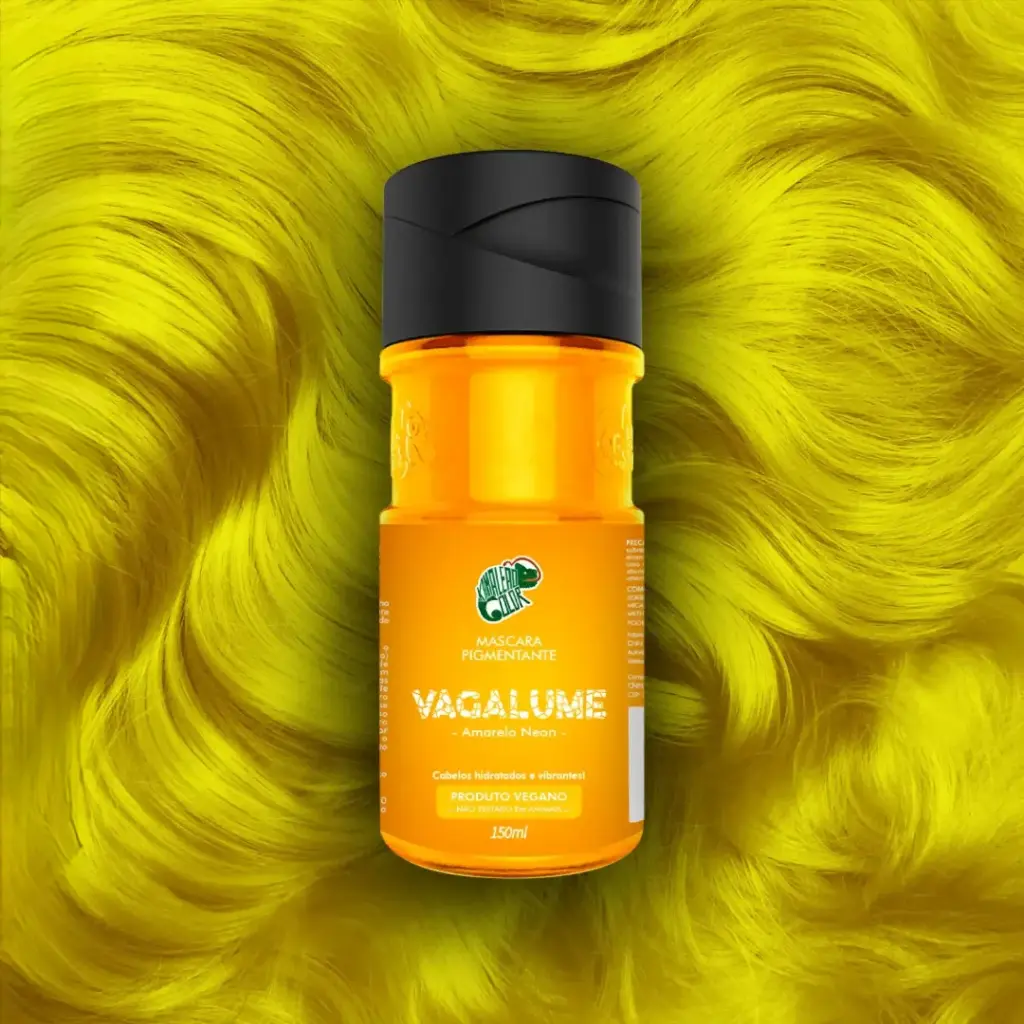 [7897449394995] Máscara Pigmentante - Kamaleão Color - Vagalume (Amarelo Neon) - 150ml​