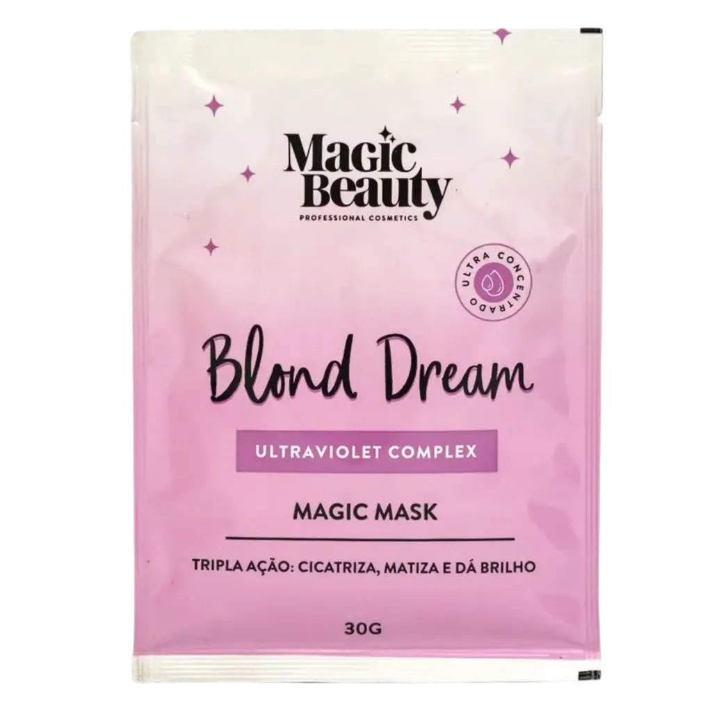 [7898671790381] Máscara Mágica - Magic Beauty Professional Cosmetics - Blond Dream Complexo Ultraviolet 30g